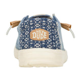  Boho Blue Casual Shoe Heel View