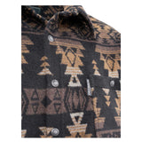 Men's Hudson Shirt Jacket in Brown & Black Collar View