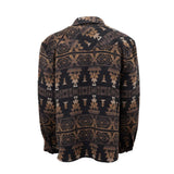 Men's Hudson Shirt Jacket in Brown & Black Back View