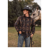 Men's Hudson Shirt Jacket in Brown & Black Front View