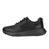 men's Faux leather, water repellent, black slip resistant shoes