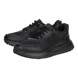 men's Faux leather, water repellent, black slip resistant shoes