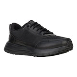 men's Faux leather, water repellent, black slip resistant shoes