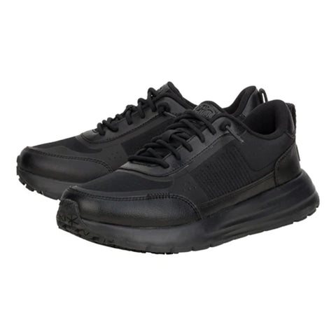 black water repellent and slip resistant women's work shoes