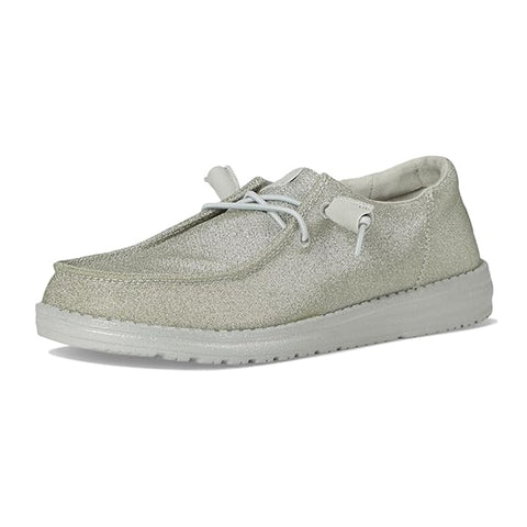 women's Lightweight silver glitter shoe