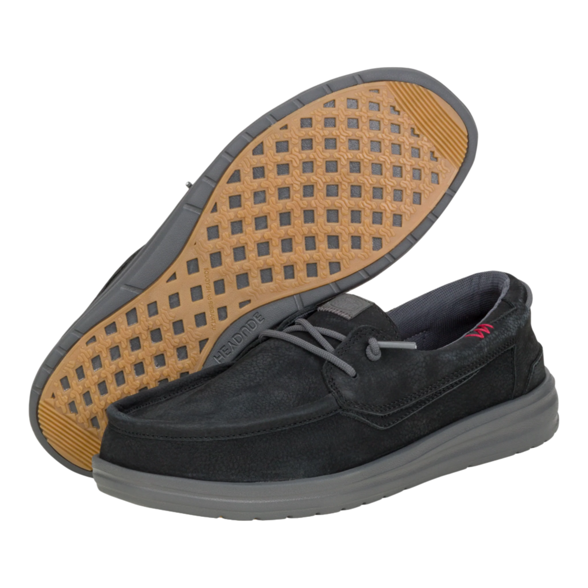 Hey Dude Men's Welsh Grip Craft Leather Black Shoe