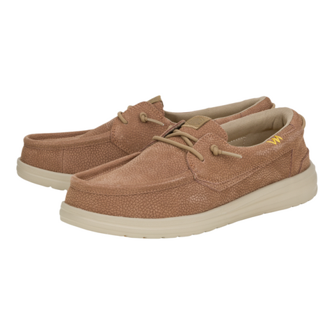 Light brown "boat style" shoe