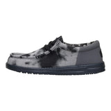 men's lightweight grey & black tie dyed slip on shoes