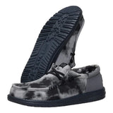 men's lightweight grey & black tie dyed slip on shoes