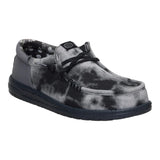 men's lightweight grey & black tie dyed slip on shoes