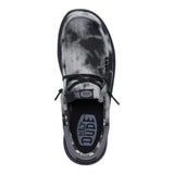 men's lightweight grey & black tie dyed slip on shoes