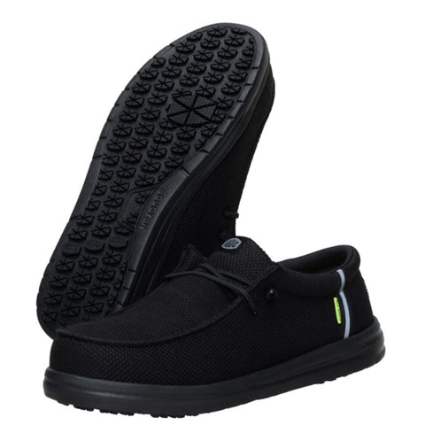 HeyDude Black Slip On Carbon Toe