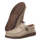 men's canvas shoe in neutral shades with flexible lightweight sole