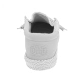 men's shoe with mesh upper and micro synthetic suede heel in Dawn blue color