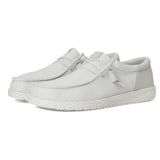 men's shoe with mesh upper and micro synthetic suede heel in Dawn blue color