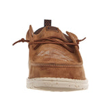 Front side view of Hey Dude Men's Wally Funk Western Stitch Shoes 