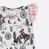 Infant & Toddler Pink Checked Buckaroo Romper