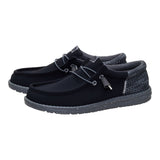 Side view of both pairs sitting next to each other, showing the outside of the shoe. 