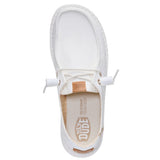 Hey Dude White Chambray Grid Slip On- Top