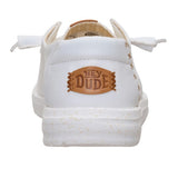 Hey Dude White Chambray Grid Slip On- Back