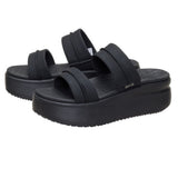 HeyDude Black Austin Slide with Platform