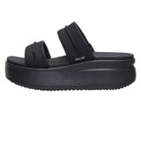 HeyDude Black Austin Slide with Platform- Side