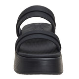 HeyDude Black Austin Slide with Platform- Front