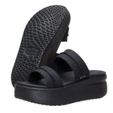 HeyDude Black Austin Slide with Platform
