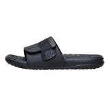 Black Velcro Slip On Slides
