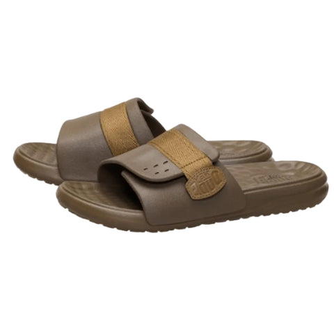 Brown Velcro Slip on Sandal