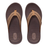 HeyDude Chocolate Flip Flop with Braided Straps- Top