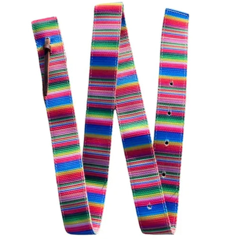 Flat Lay of Rainbow Striped Strap.