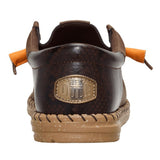 Brown Slip-On HeyDude with Boot stitch pattern- Back
