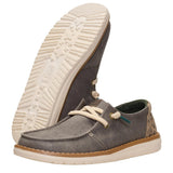 Side and bottom of Hey Dude Women's Dark Olive Wendy Leopard Workwear Shoes 