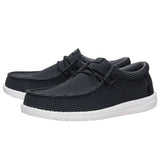 Hey Dude Black and White Mesh Slip On