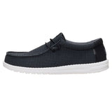 Hey Dude Black and White Mesh Slip On