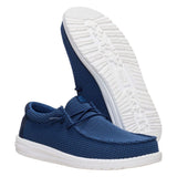 Side and bottom of Men's Navy Wally Mesh Shoes
