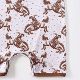 Brown Bucking Boy Romper