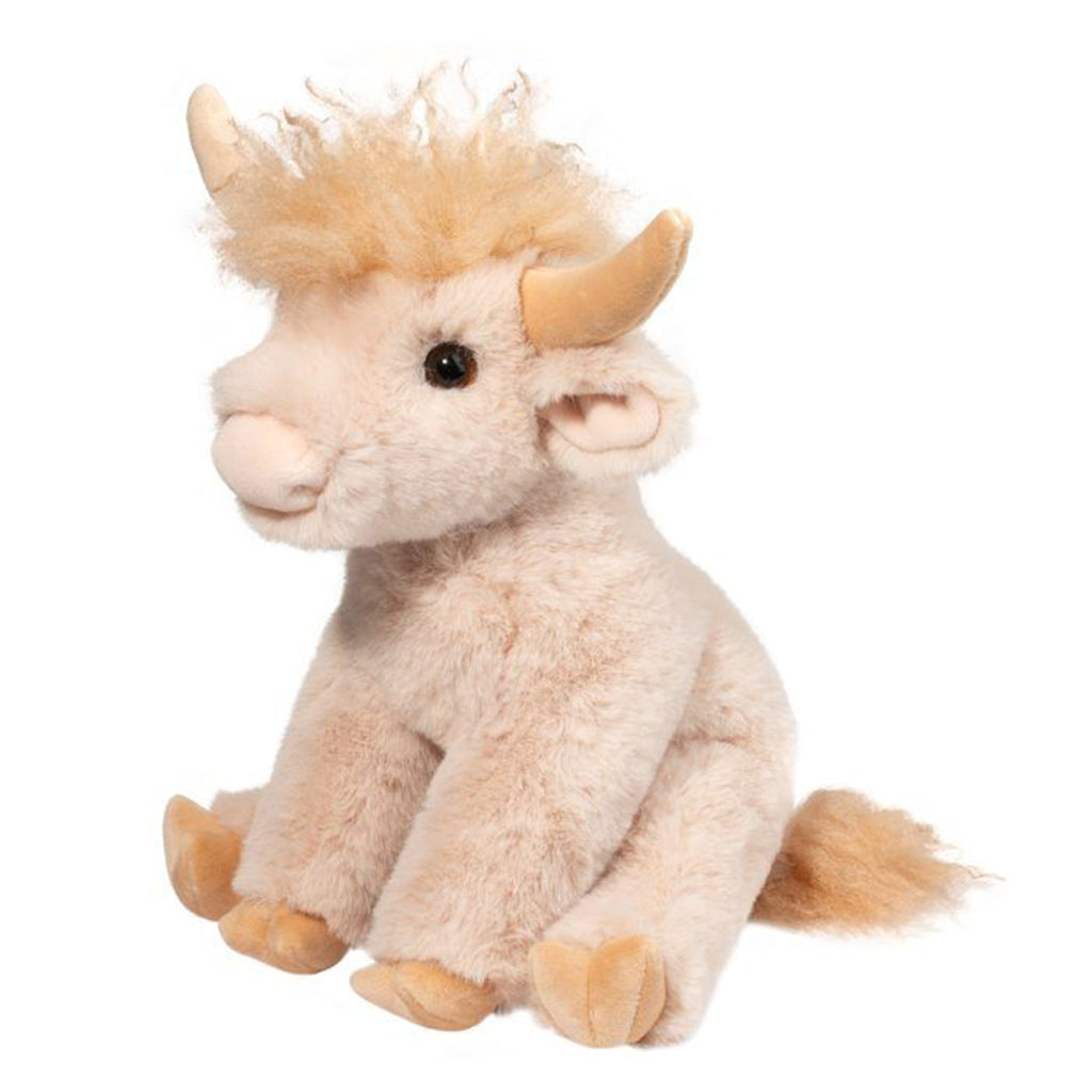 Cream Colored Highland Cow Stuffed Animal