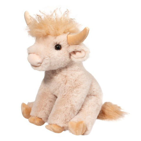 Cream Colored Highland Cow Stuffed Animal