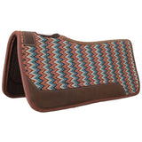Angled view of brown felt pad 