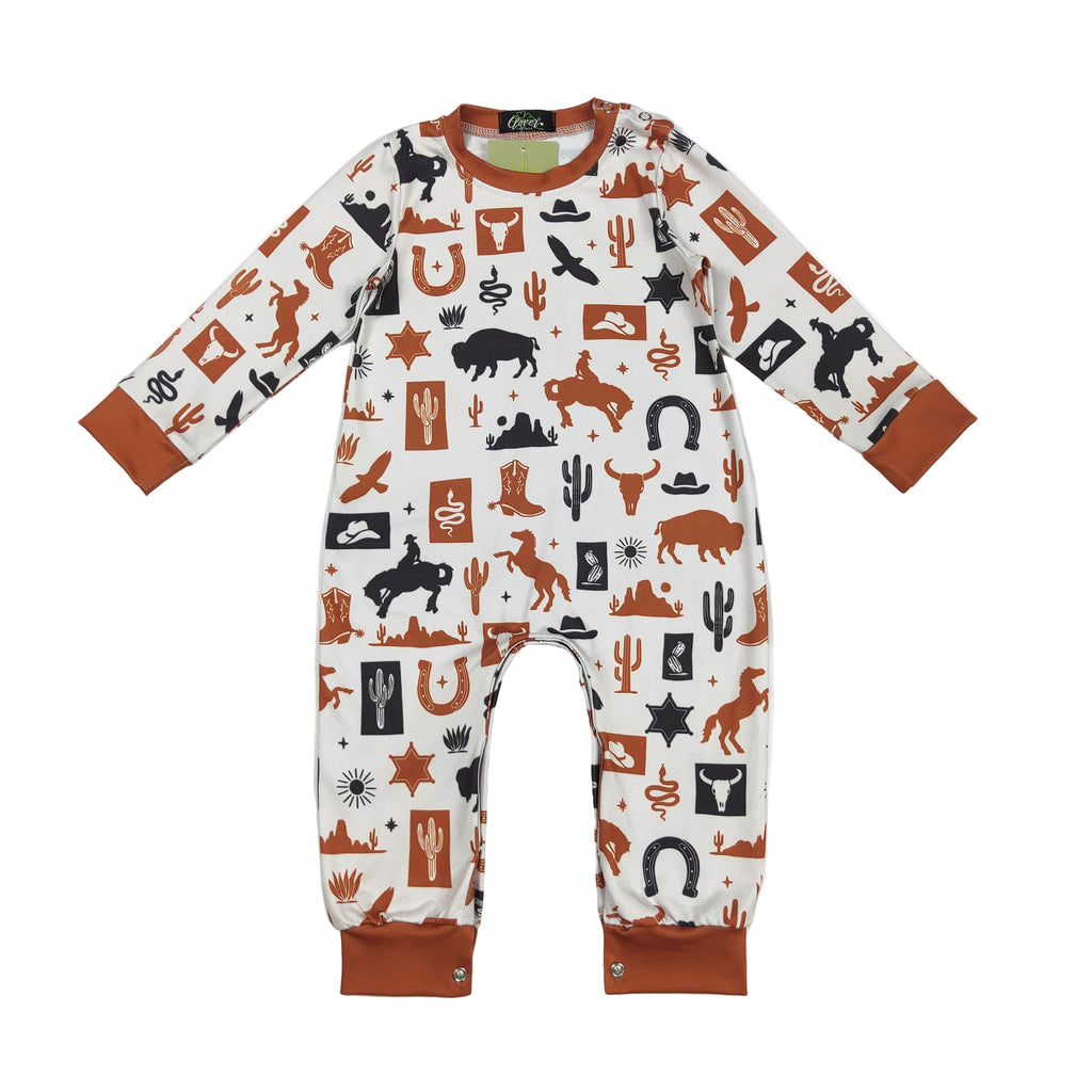 Aztec Cowboy Themed Romper