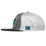 Rope Smart Grey & White Teal Patch Cap