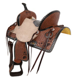 Shilo Tack Double T Floral Weave Youth Barrel Saddle