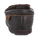  Twister Men's Jason Moccasin Slippers in Brown Heel View