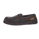 Twister Men's Jason Moccasin Slippers in Brown Side Logo View
