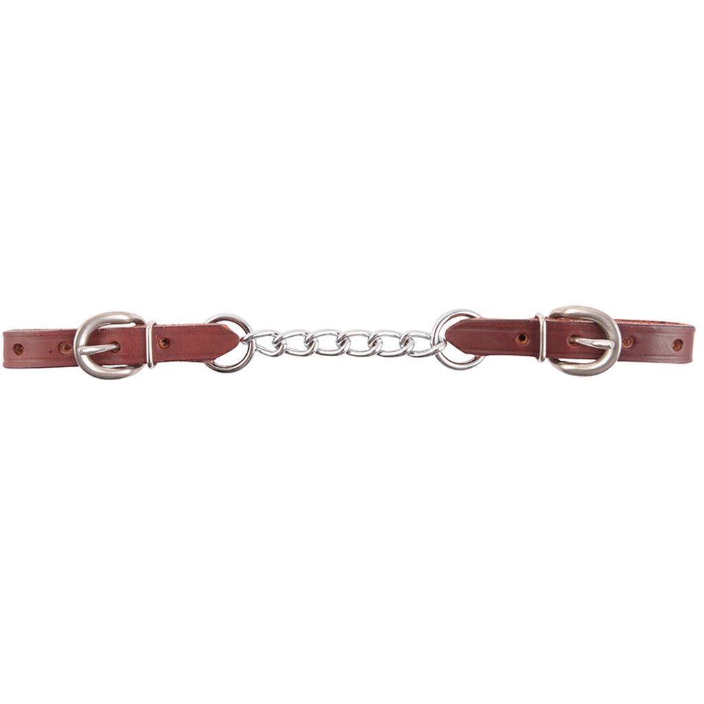 curb strap with burgundy leather