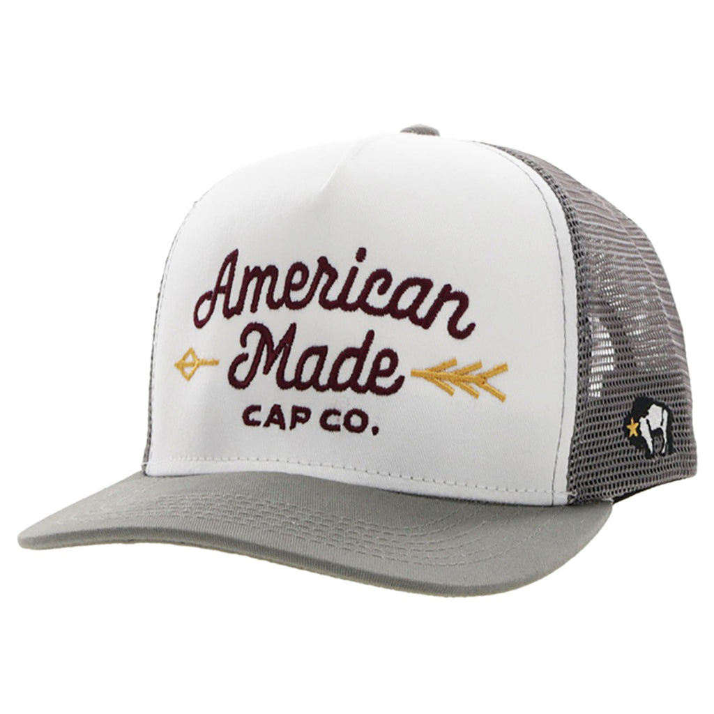 Hooey Grey/White American Made Cap