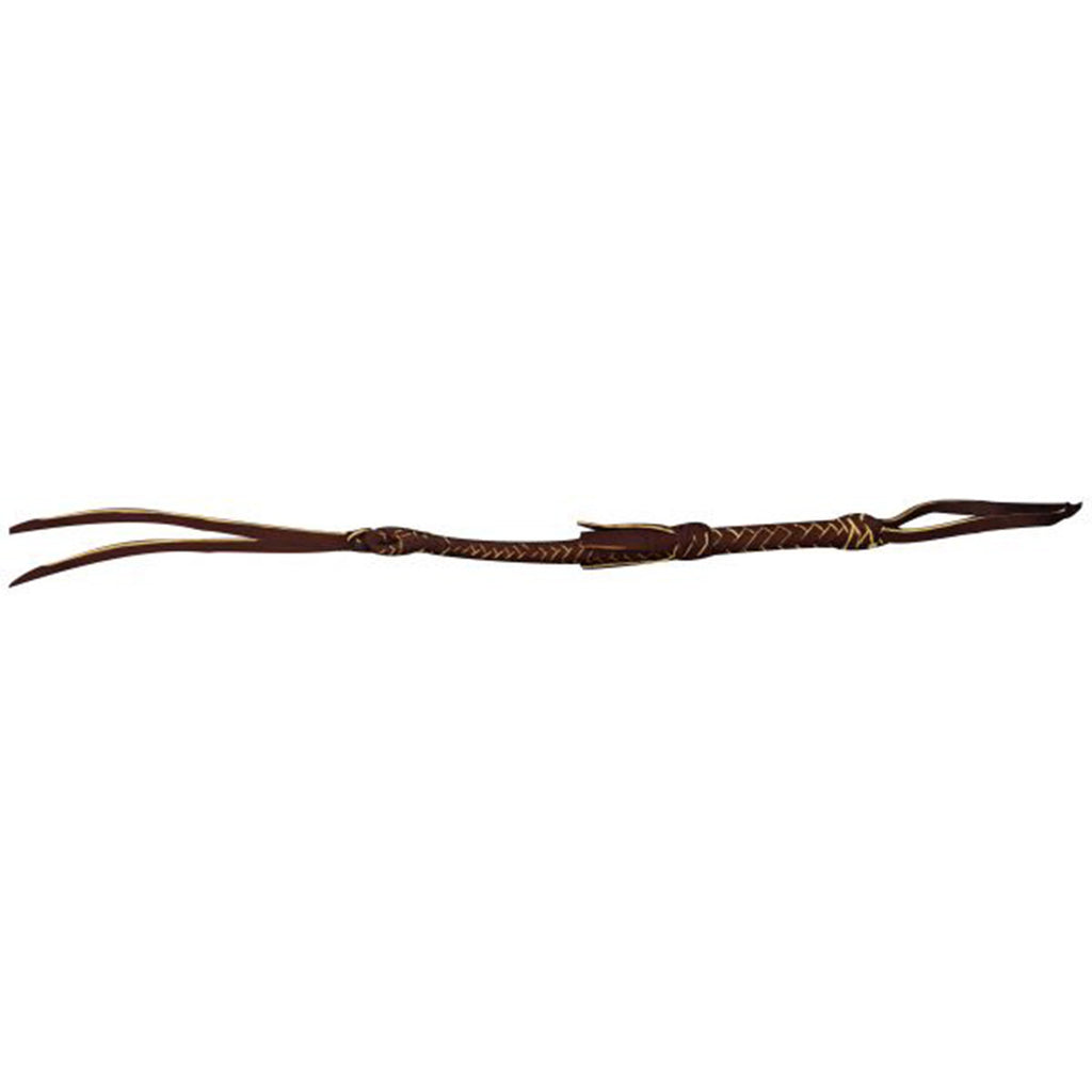 Dark Brown Leather Braided Riding Quirt