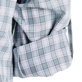 Wrangler Men's Blue and White Checkered Long Sleeve Shirt
